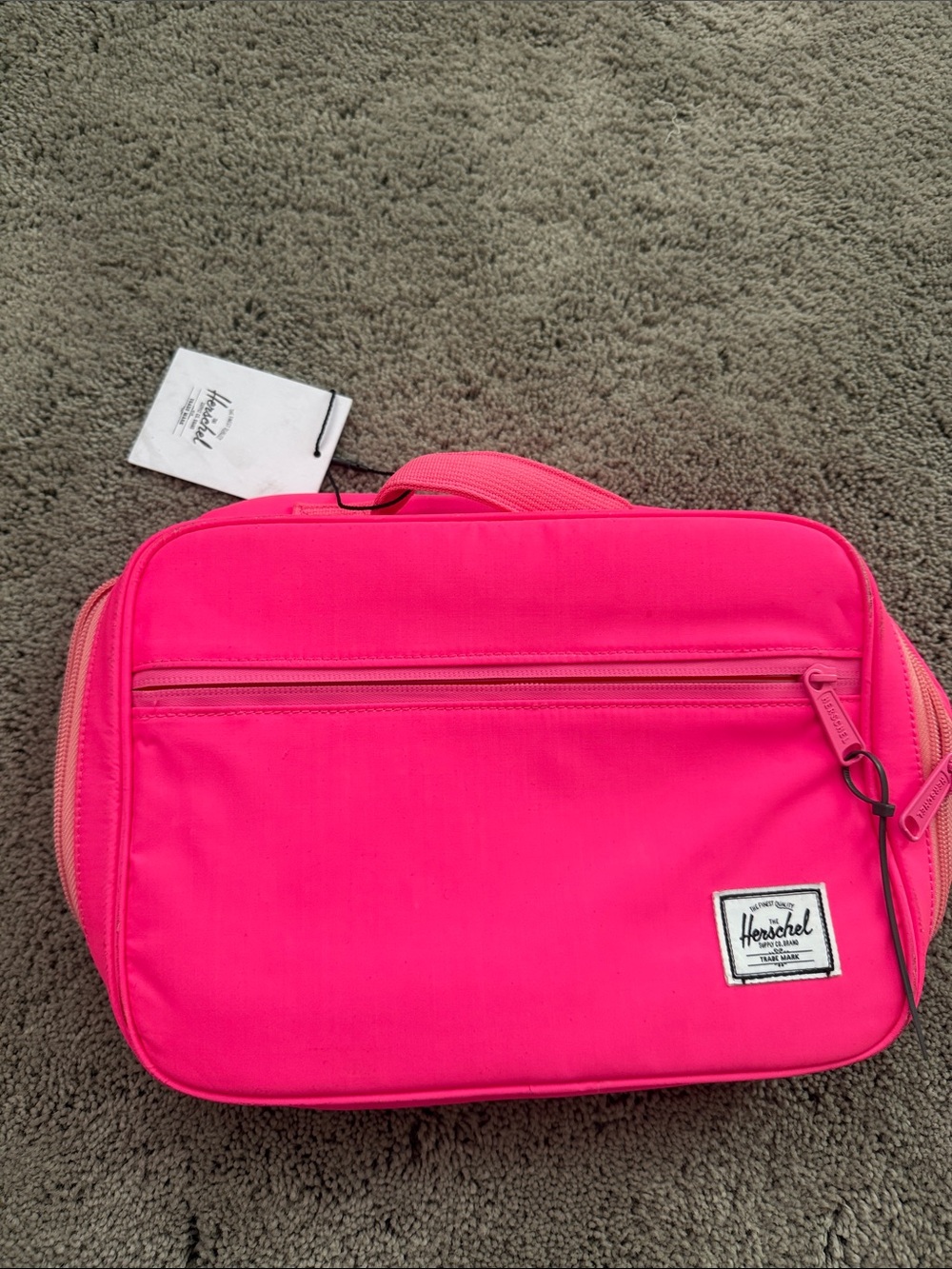 Herschel Supply Company Bright Pink Cosmetic Organizer Travel Case or lunch Box